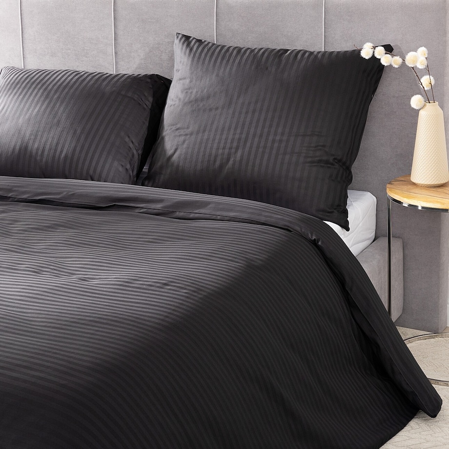 Pościel z satyny żakardowej Midnight Shadow 220x200 cm, 220x200 cm