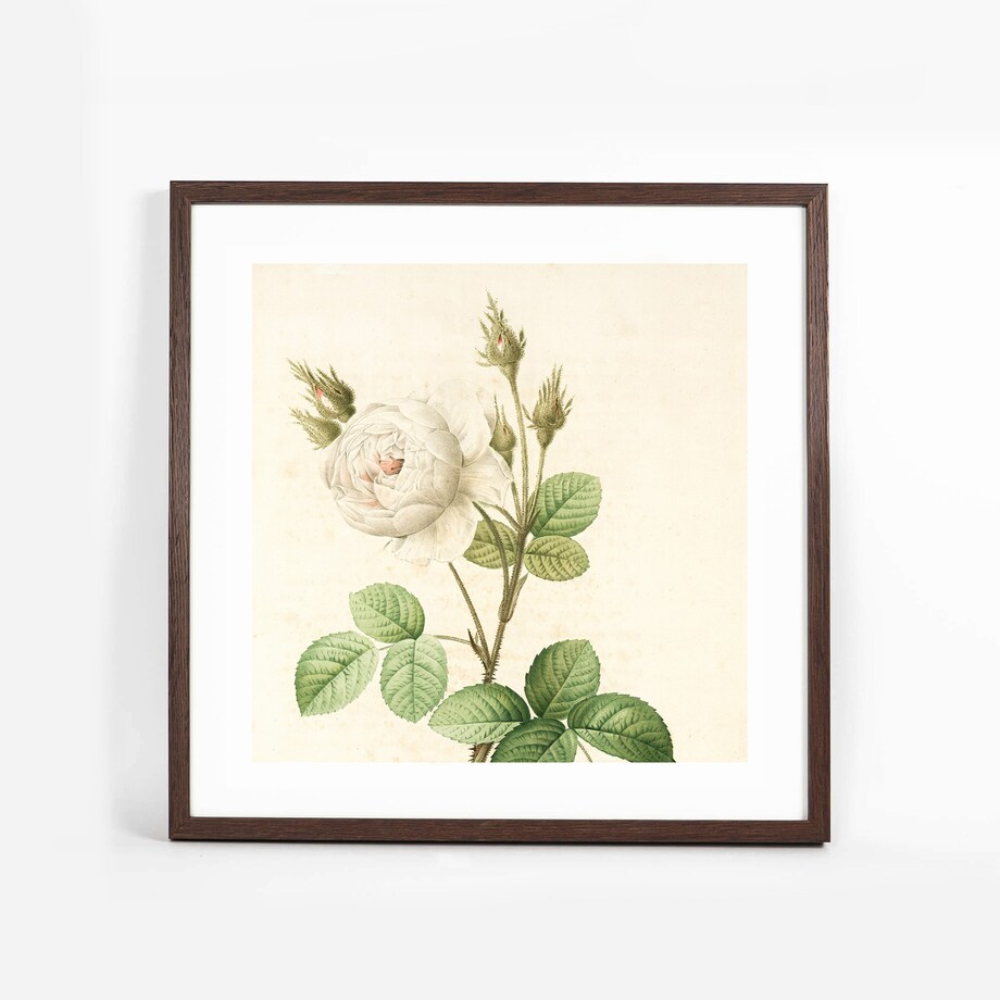 Brązowa ciemna ramka na zdjęcia 40x40 cm wisząca rama MDF z plexi klasyczna ramka kwadratowa