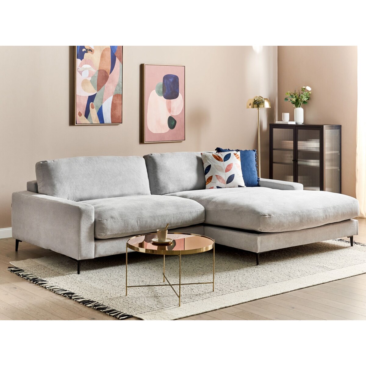 Narożnik lewostronny jasnoszary MALOY