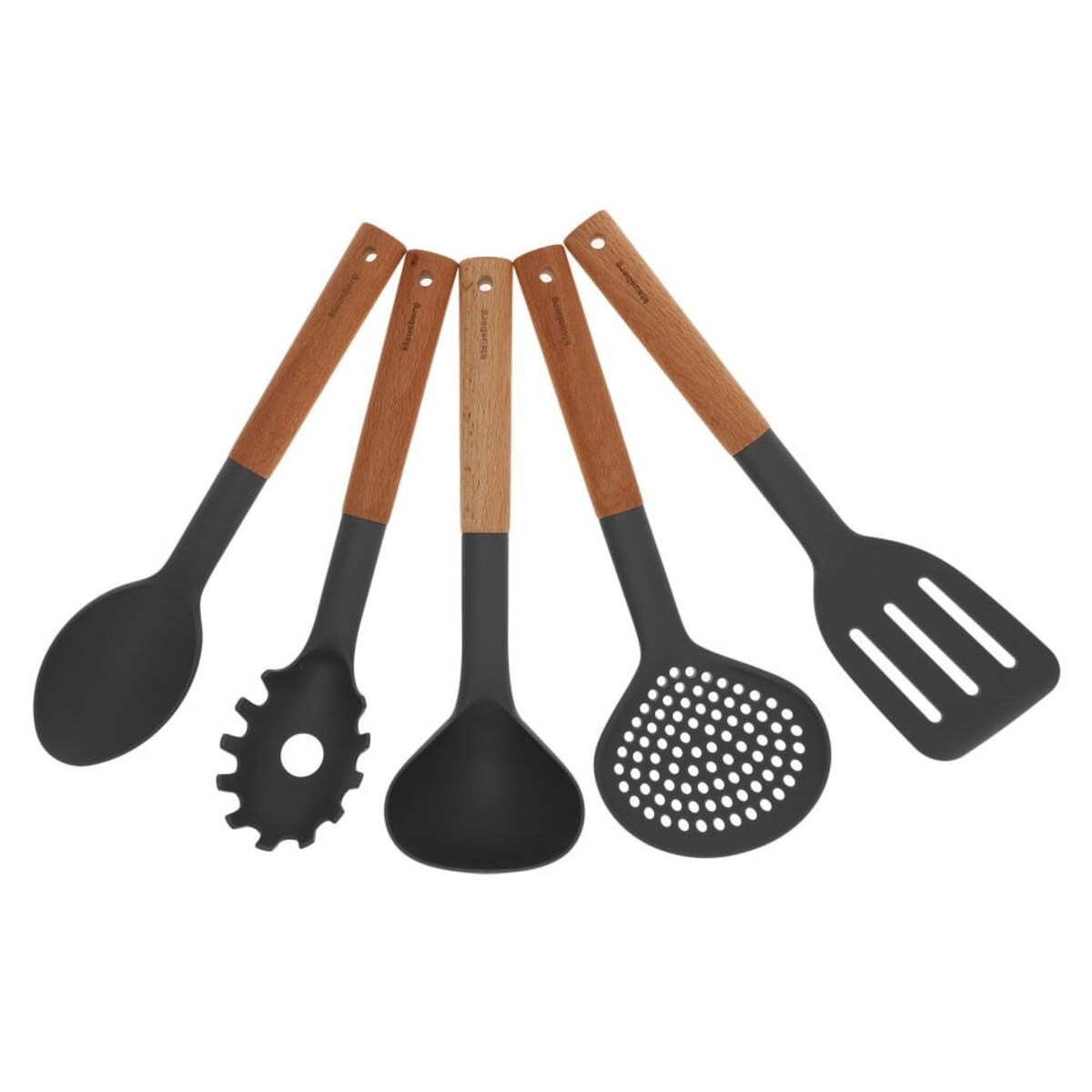Zestaw 5 przyborów kuchennych z drewna i nylonu KLAUSBERG