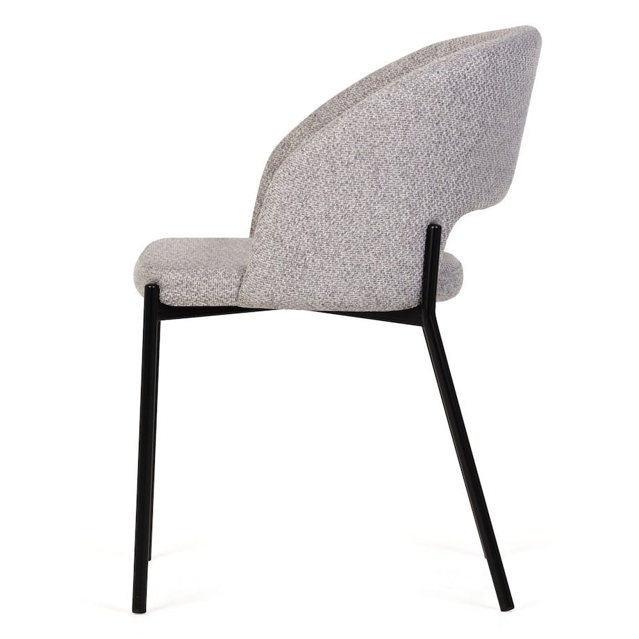 Krzesło tapicerowane szare Cort