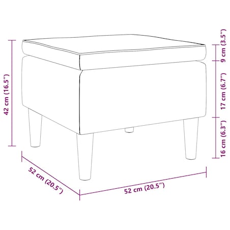 vidaXL Podnóżek z drewnianymi nóżkami, ciemnoszary, obity tkaniną