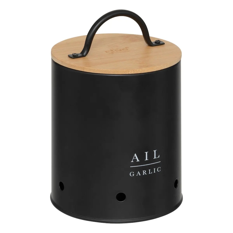 Komplet pojemników na ziemniaki, cebulę i czosnek Black