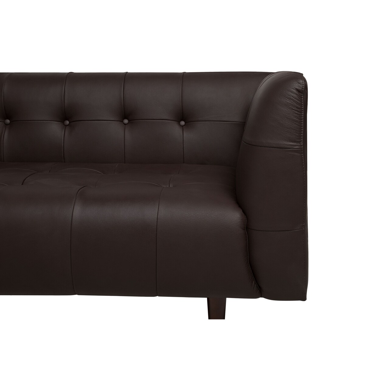 Sofa 3-osobowa skórzana brązowa BYSKE