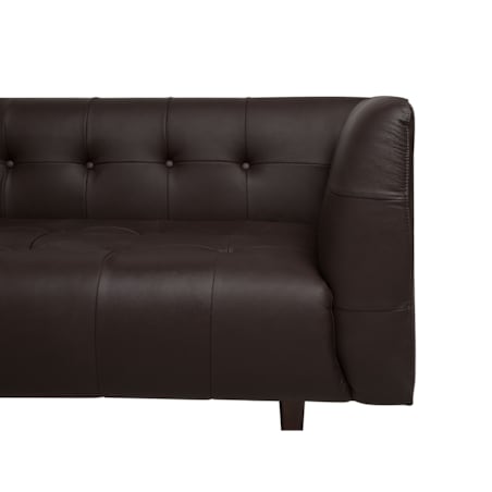 Sofa 3-osobowa skórzana brązowa BYSKE