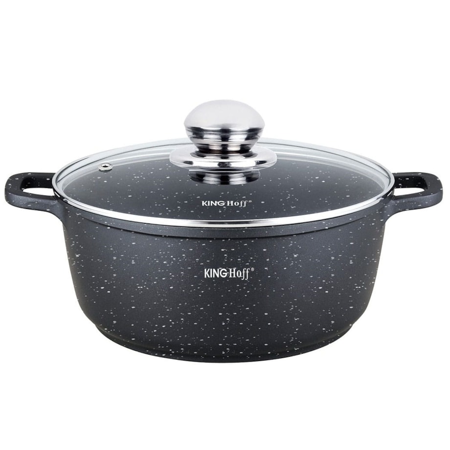 Garnek z powłoką marmurową 6.5L 28cm indukcja gaz KINGHOFF