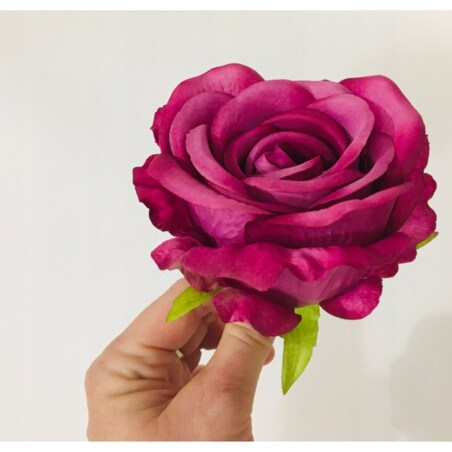 6x Róża sztuczna wyrobowa do wiązanek główka pąk cmentarz kwiaty róże duże