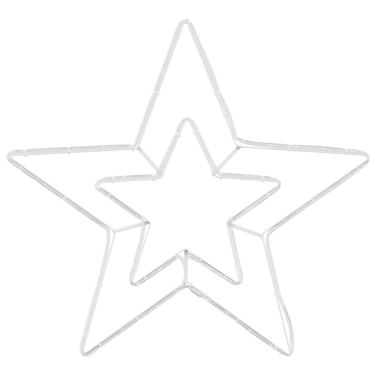 vidaXL Gwiazda Bożonarodzeniowa Zimna Biała 51,5 x 50 x 0,65 cm Żelazo