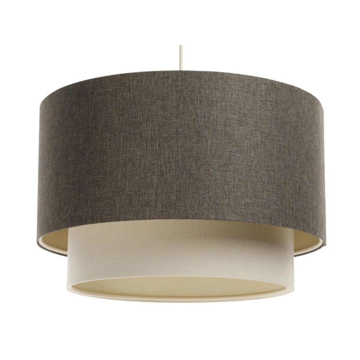 Lampa wisząca ERUTAN DOUBLE 60 szara/kremowa