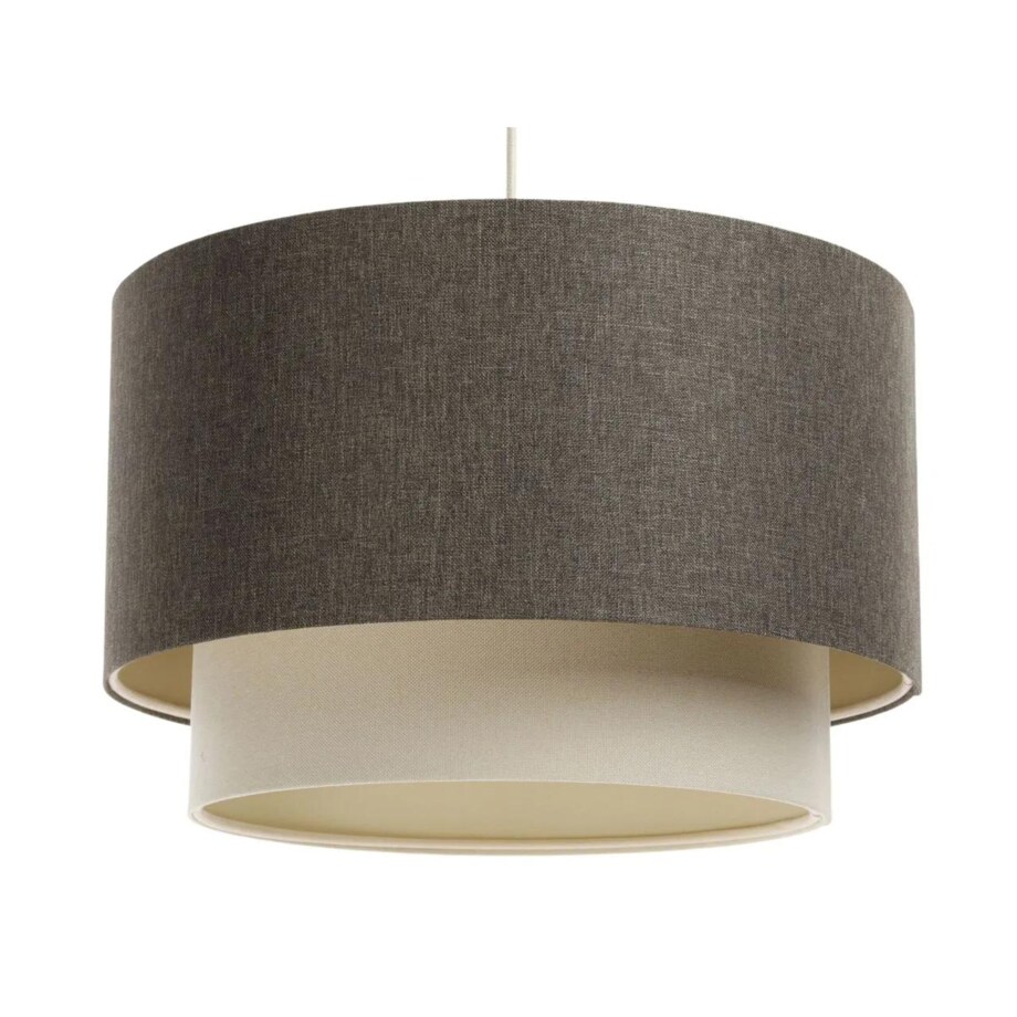 Lampa wisząca ERUTAN DOUBLE 60 szara/kremowa