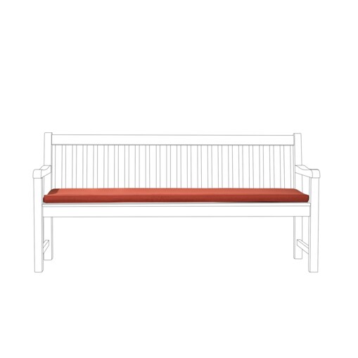 Poduszka na ławkę ogrodową bordowa TOSCANA/JAVA