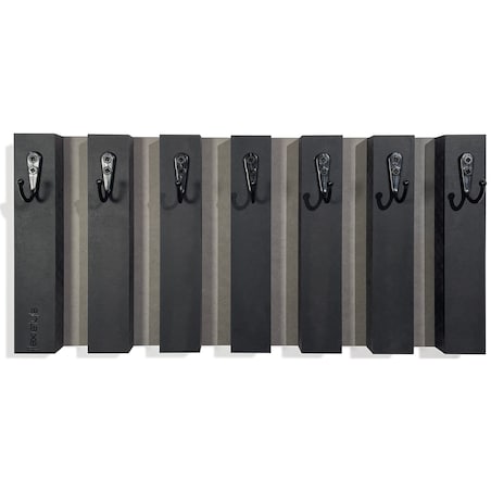 Drewniany wieszak na klucze Lamele 40cm czarny