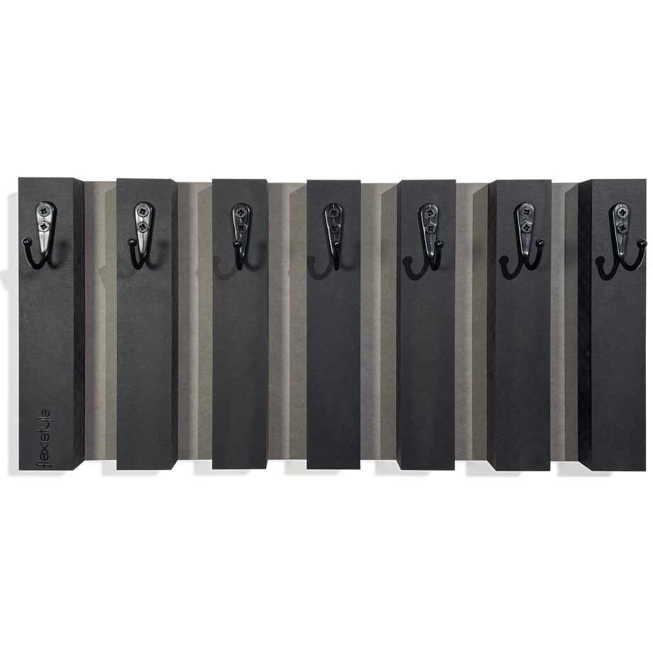 Drewniany wieszak na klucze Lamele 40cm czarny