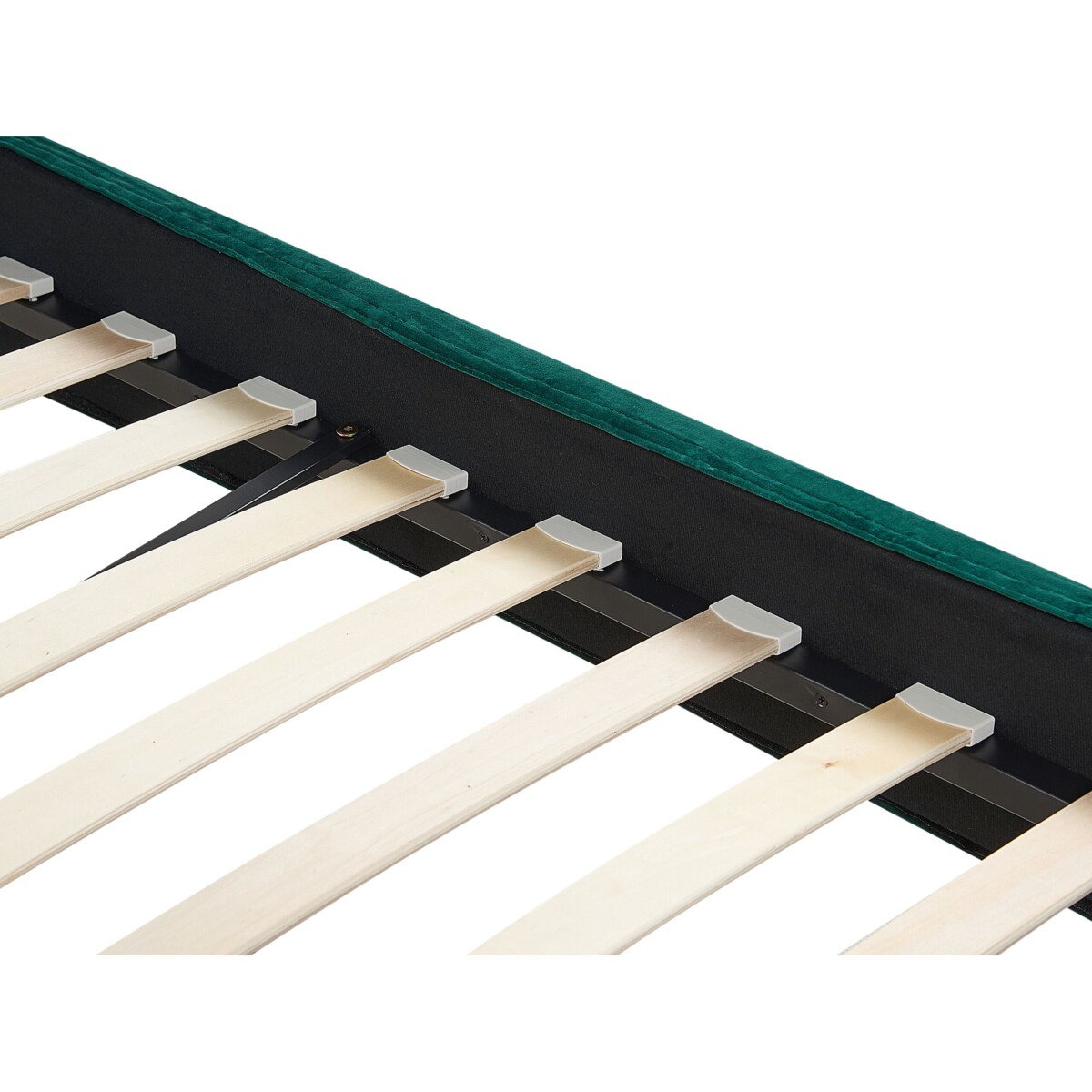 Łóżko welurowe 160 x 200 cm zielone FITOU