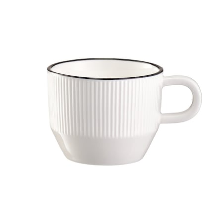 VILLA ITALIA Filiżanka do kawy porcelanowa 210 ml ze spodkiem STELLA