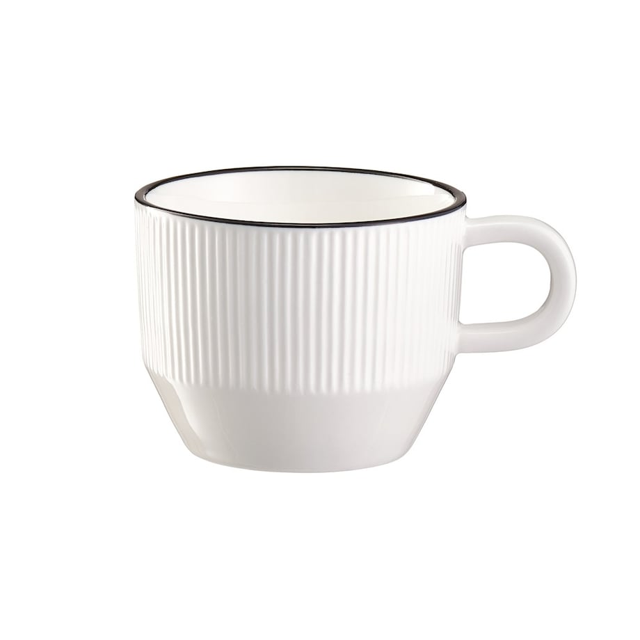 VILLA ITALIA Filiżanka do kawy porcelanowa 210 ml ze spodkiem STELLA