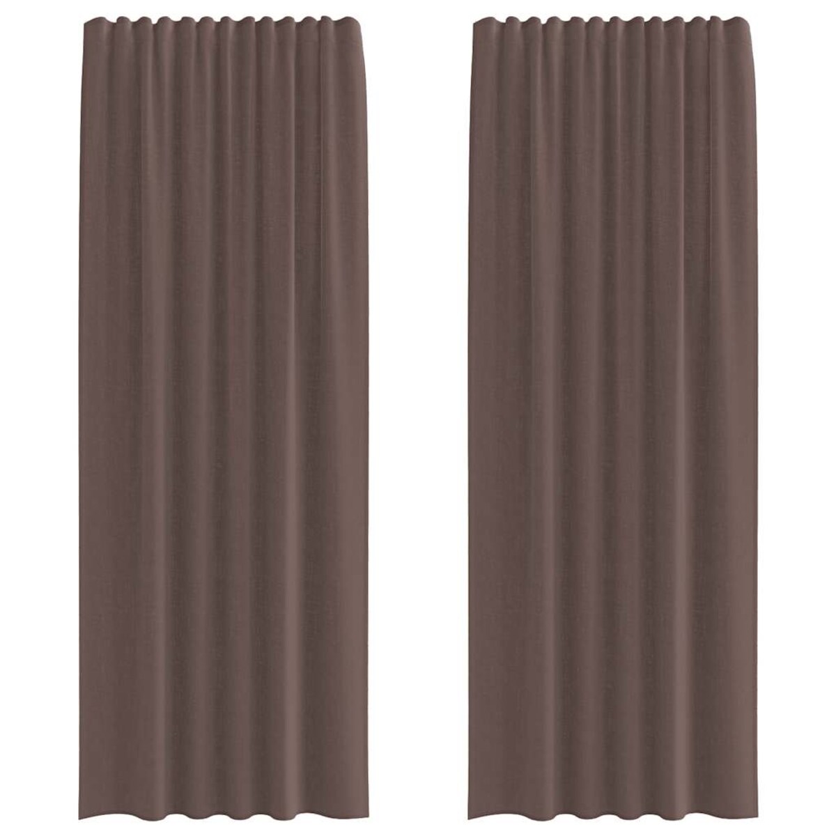 vidaXL Zasłony woalowe z zakładką na górze 2 szt. Brązowe