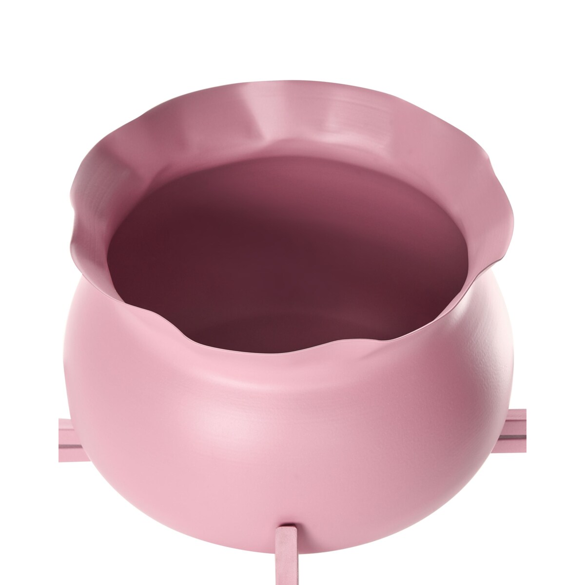 Doniczka na nóżkach MOKUREN Metal 25 cm Różowy