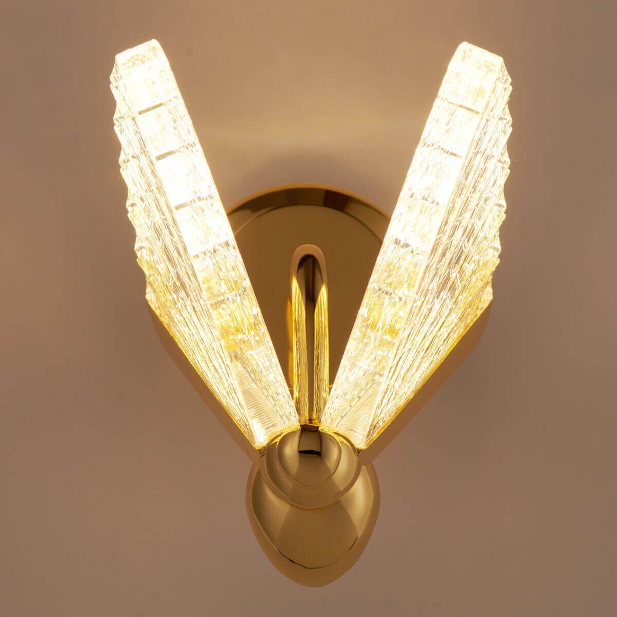 Szklana lampa ścienna Bee ST-W0612-1B LED 7W 3000K metal szkło motyl złota