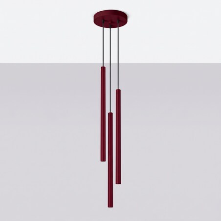 Lampa wisząca PASTELO 3P burgund