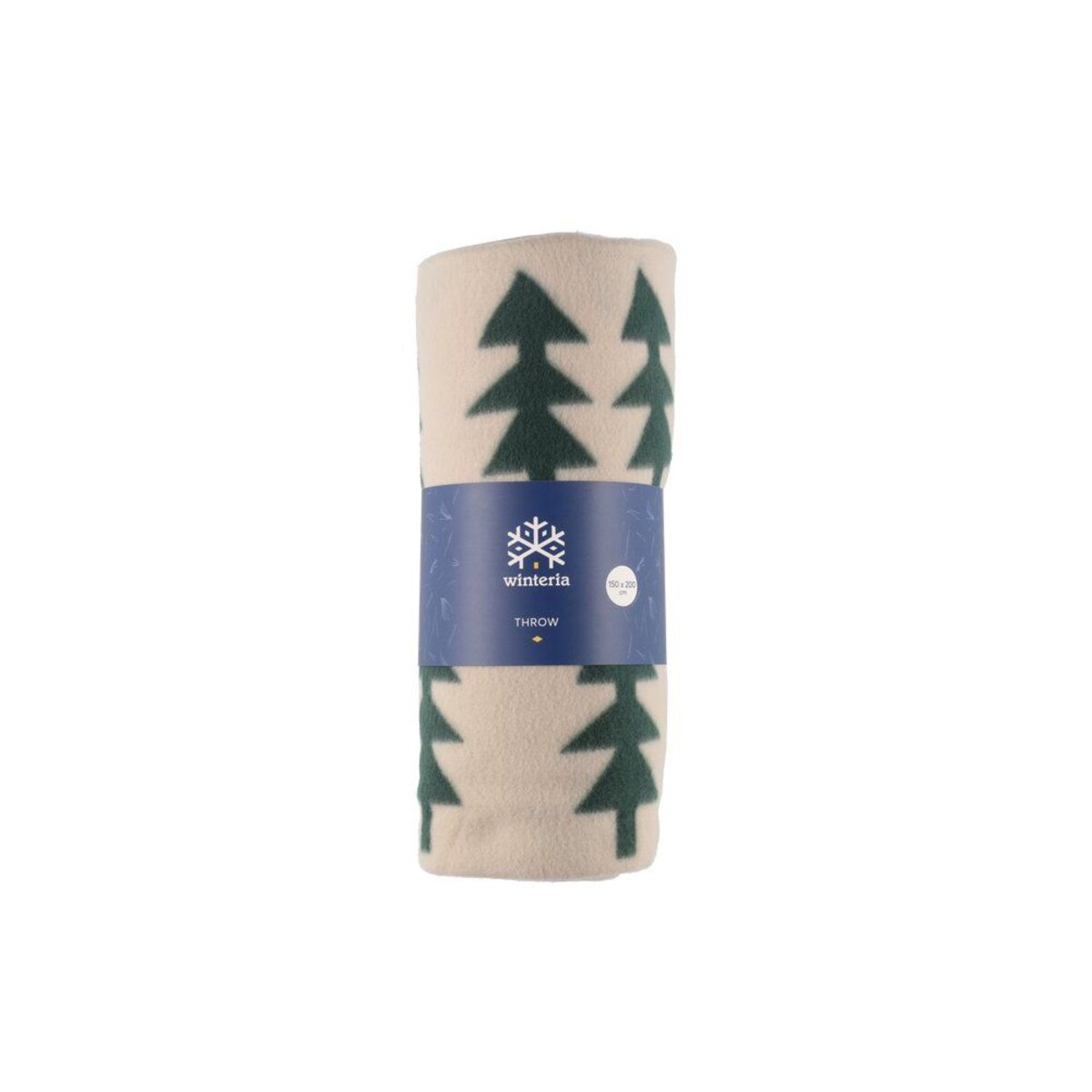 Koc świąteczny z motywem choinek, 150 x 200 cm