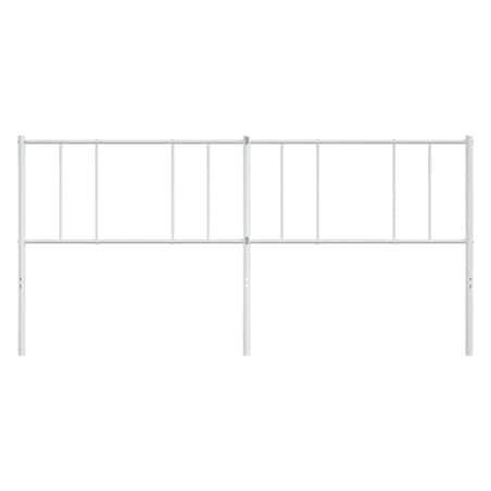 vidaXL Metalowe wezgłowie, białe, 200 cm