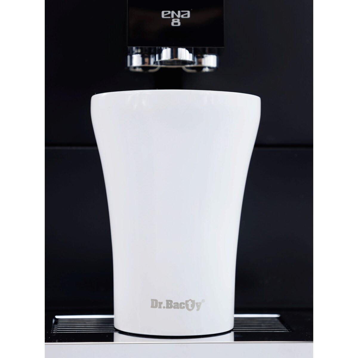 Kubek termiczny do kawy z powłoką ceramiczną Dr.Bacty Apollo - 227 ml - biały