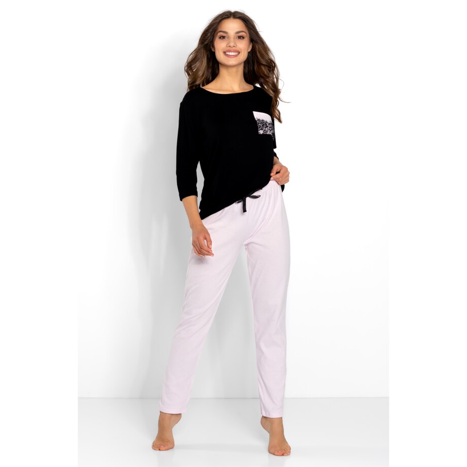 Piżama Ashley Black-Pink, S