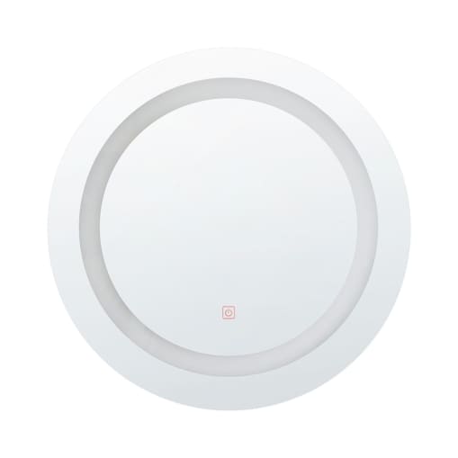 Okrągłe lustro ścienne LED ø 58 cm srebrne SELUNE