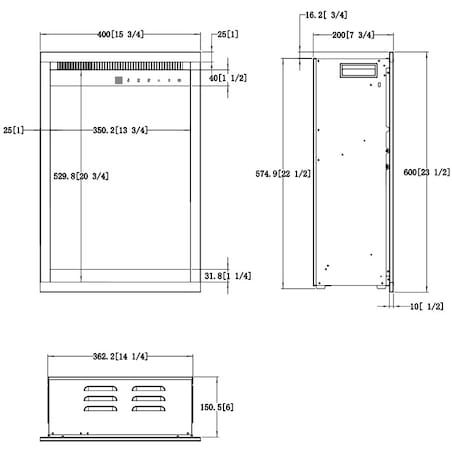 Wkład elektryczny AFLAMO 3D - do zabudowy - 40x60x20 cm - kominek LED z funkcją grzania 750/1500 W