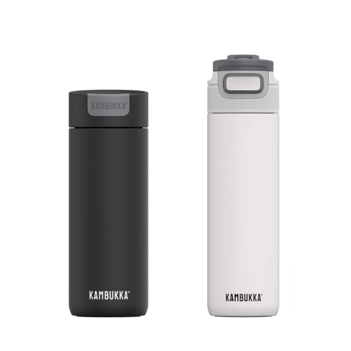 Kambukka kubek Olympus 500ml + butelka termiczna 600ml Zestaw Black & Pure