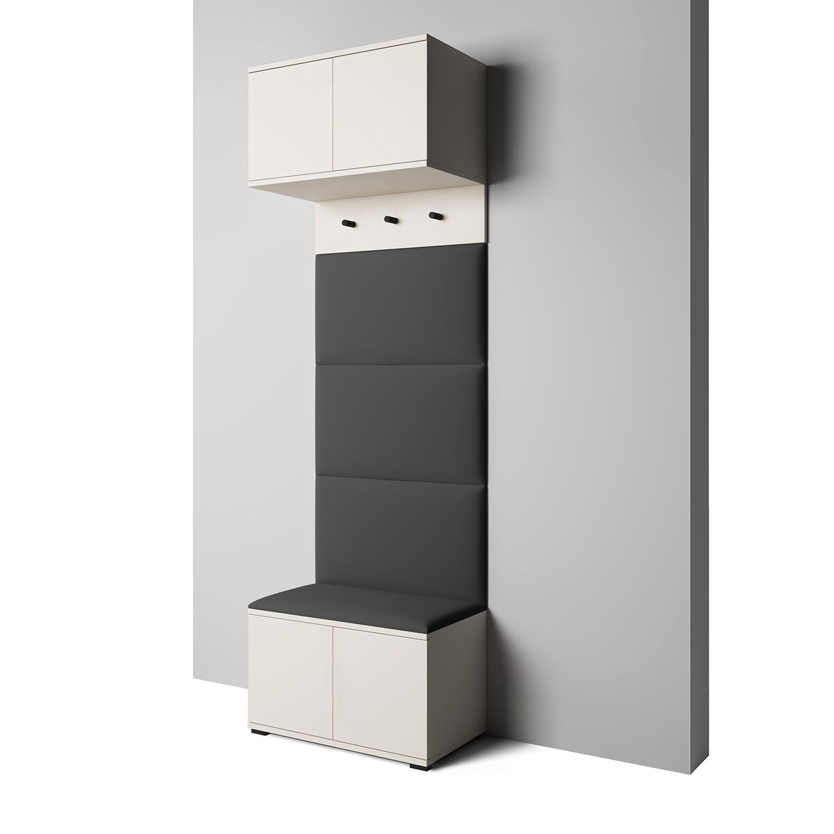 Garderoba Napoli wersja 5 bez uchytów Trinity 15 kaszmir z panelami