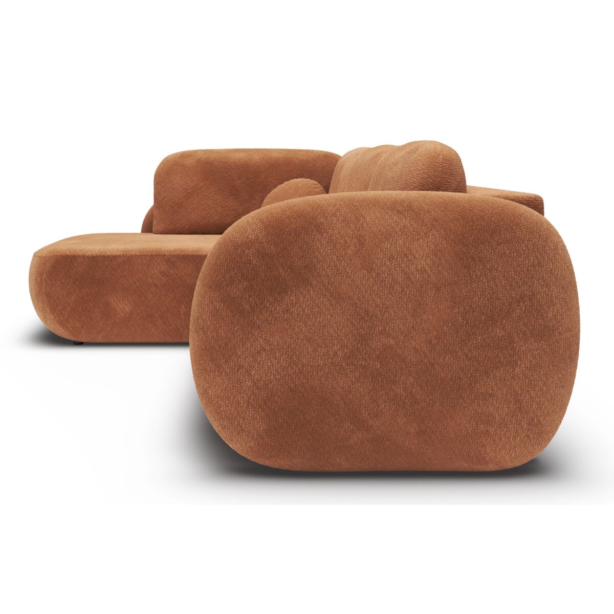 Nowoczesny Narożnik rozkładany OLIVIO II, lewy, pomarańczowy