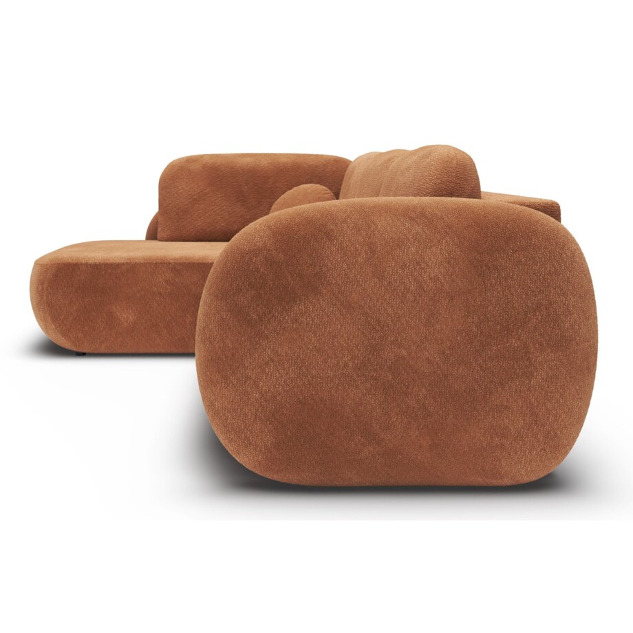 Nowoczesny Narożnik rozkładany OLIVIO II, lewy, pomarańczowy