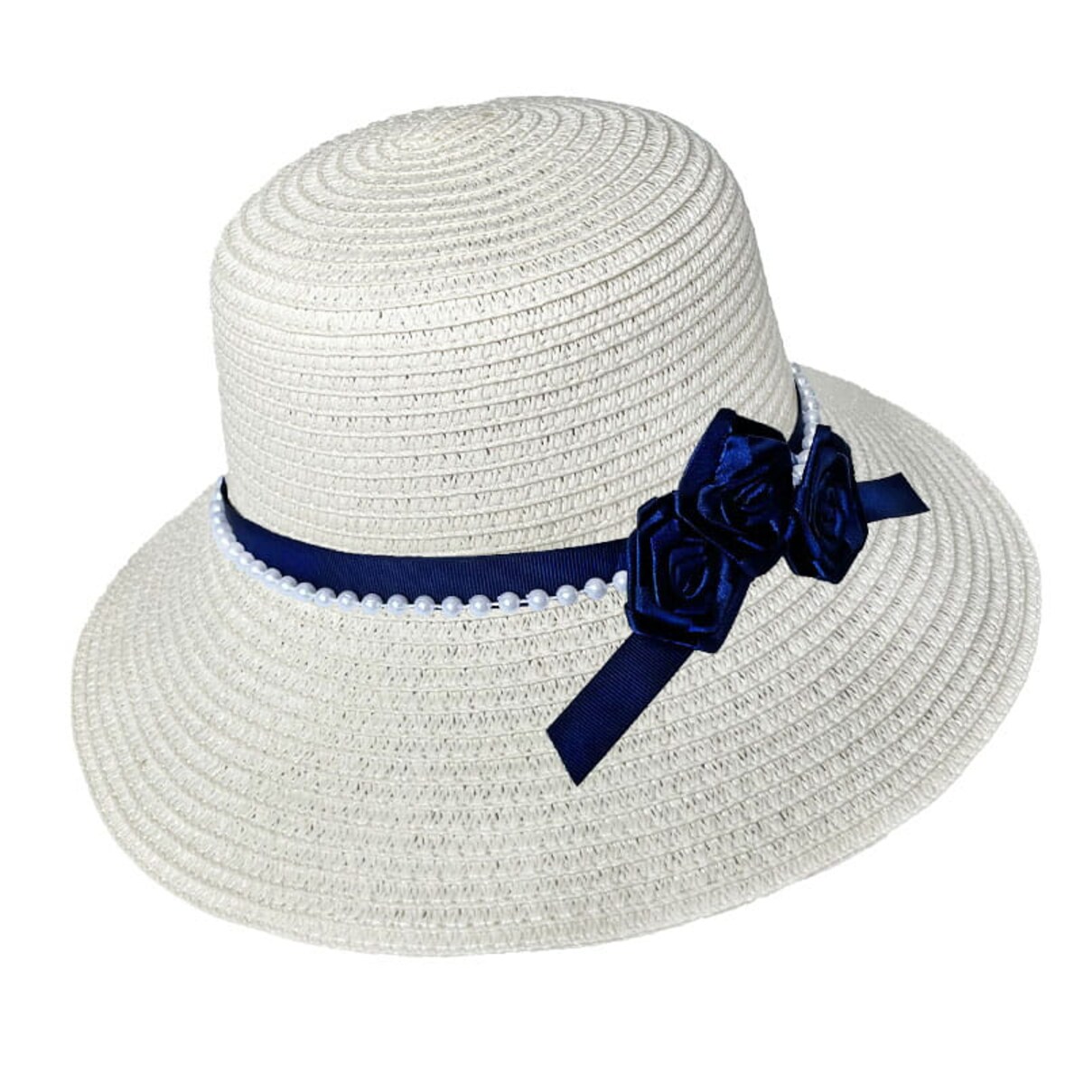 Słomkowy kapelusz dla dorosłych DIY - kolor kremowy