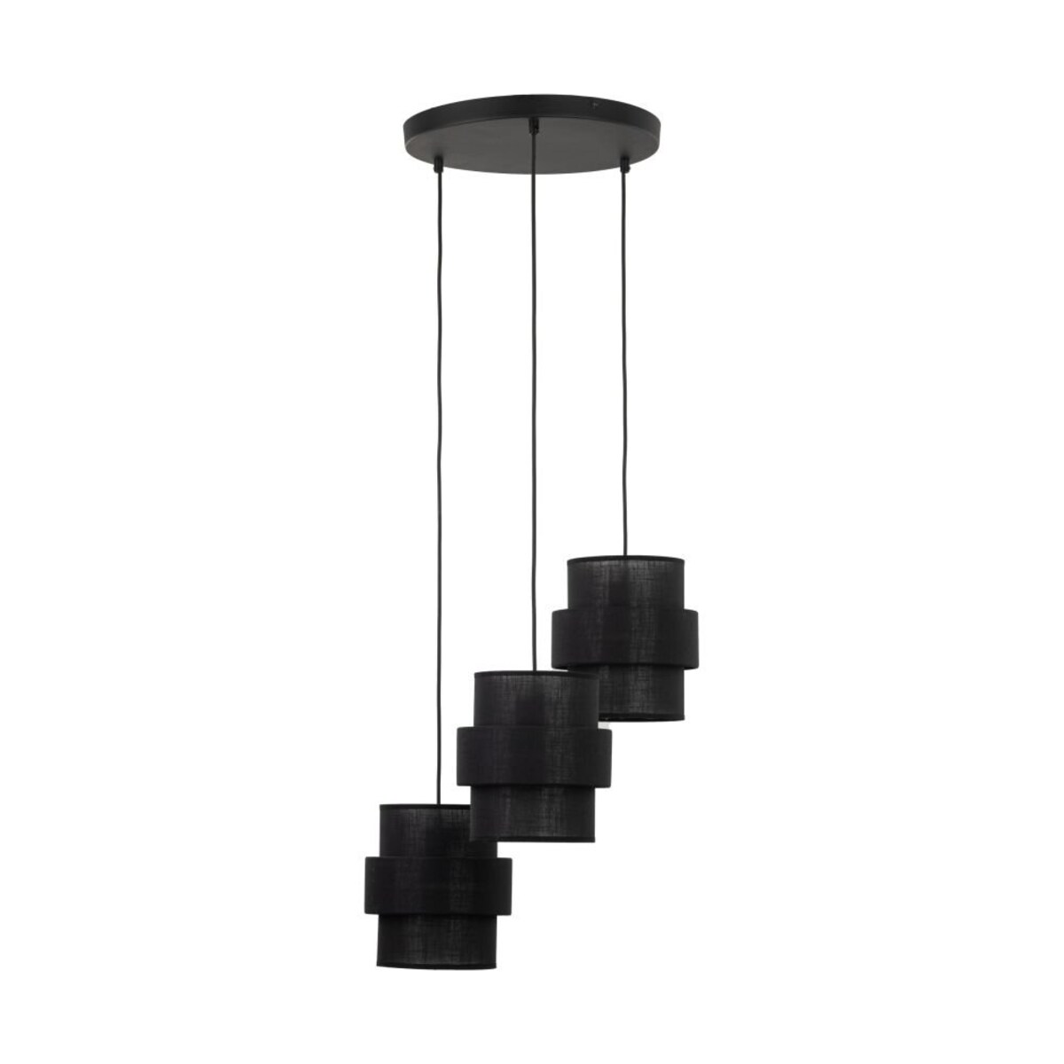 Lampa wisząca CALISTO BLACK 5981 TK Lighting czarna 3xE27 regulowana nowoczesna do salonu i jadalni