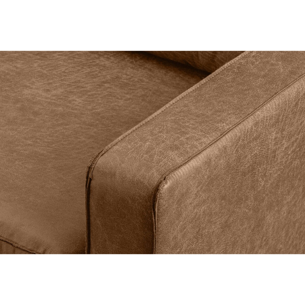 KONSIMO INVIA Narożnik w stylu loft lewy z otomaną ciemny szary brązowy