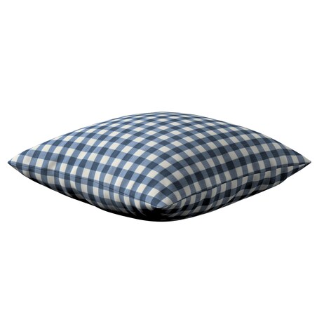 Poszewka Kinga na poduszkę 50x50 granatowo-biała kratka (1,5x1,5cm)