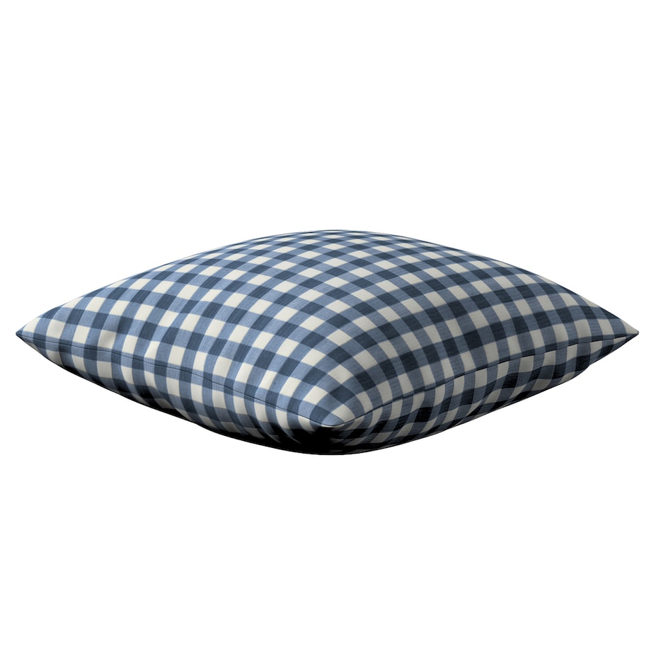 Poszewka Kinga na poduszkę 50x50 granatowo-biała kratka (1,5x1,5cm)
