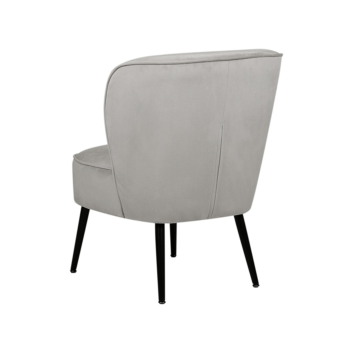 Fotel welurowy szary VOSS