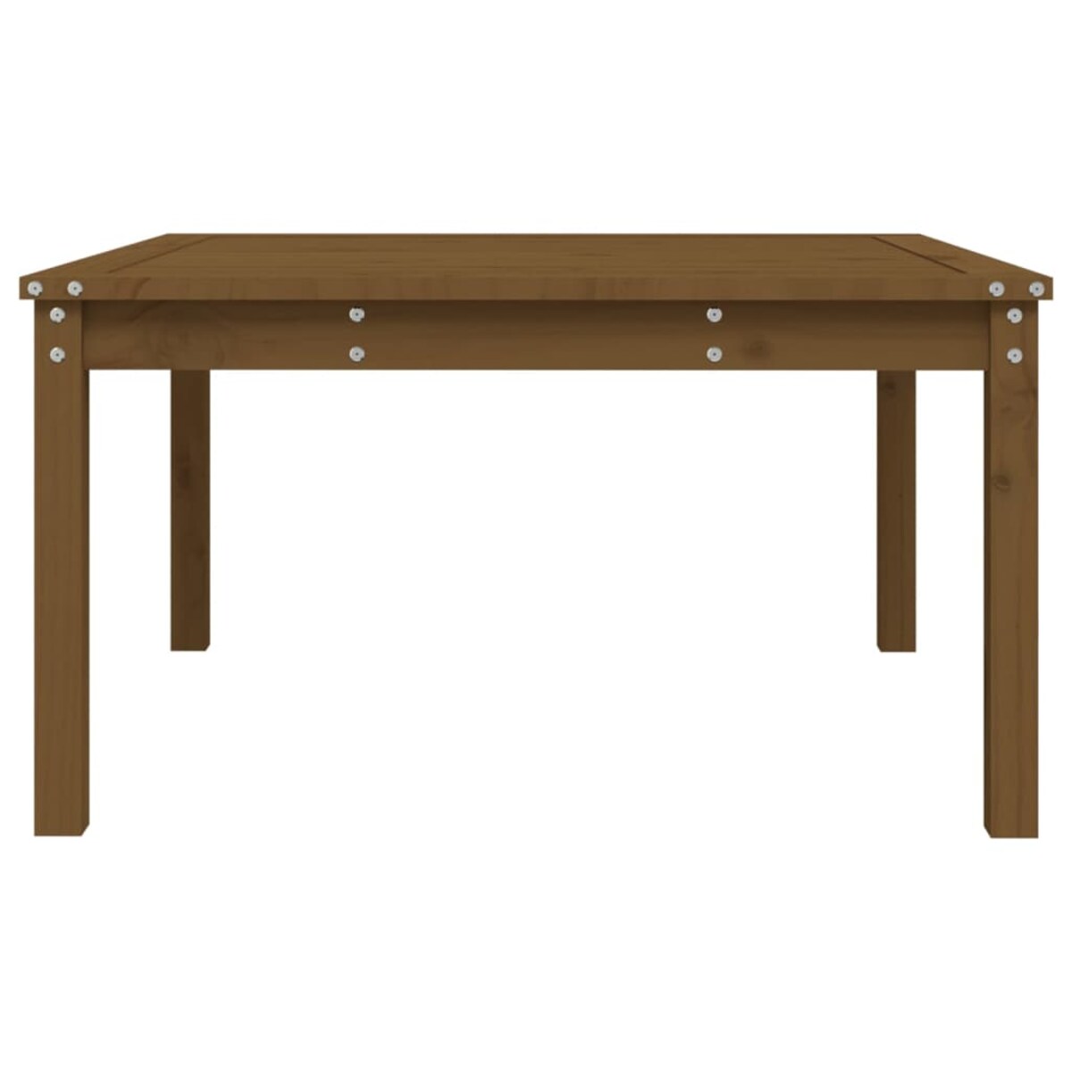 vidaXL Stolik ogrodowy, brązowy, 82,5x82,5x45 cm, lite drewno sosnowe