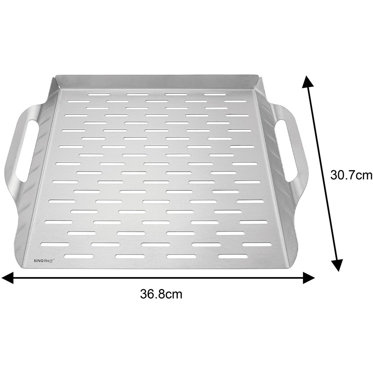 Tacka do grillowania, głęboka, 37x31x4.6cm, stal nierdzewna, KINGHOFF