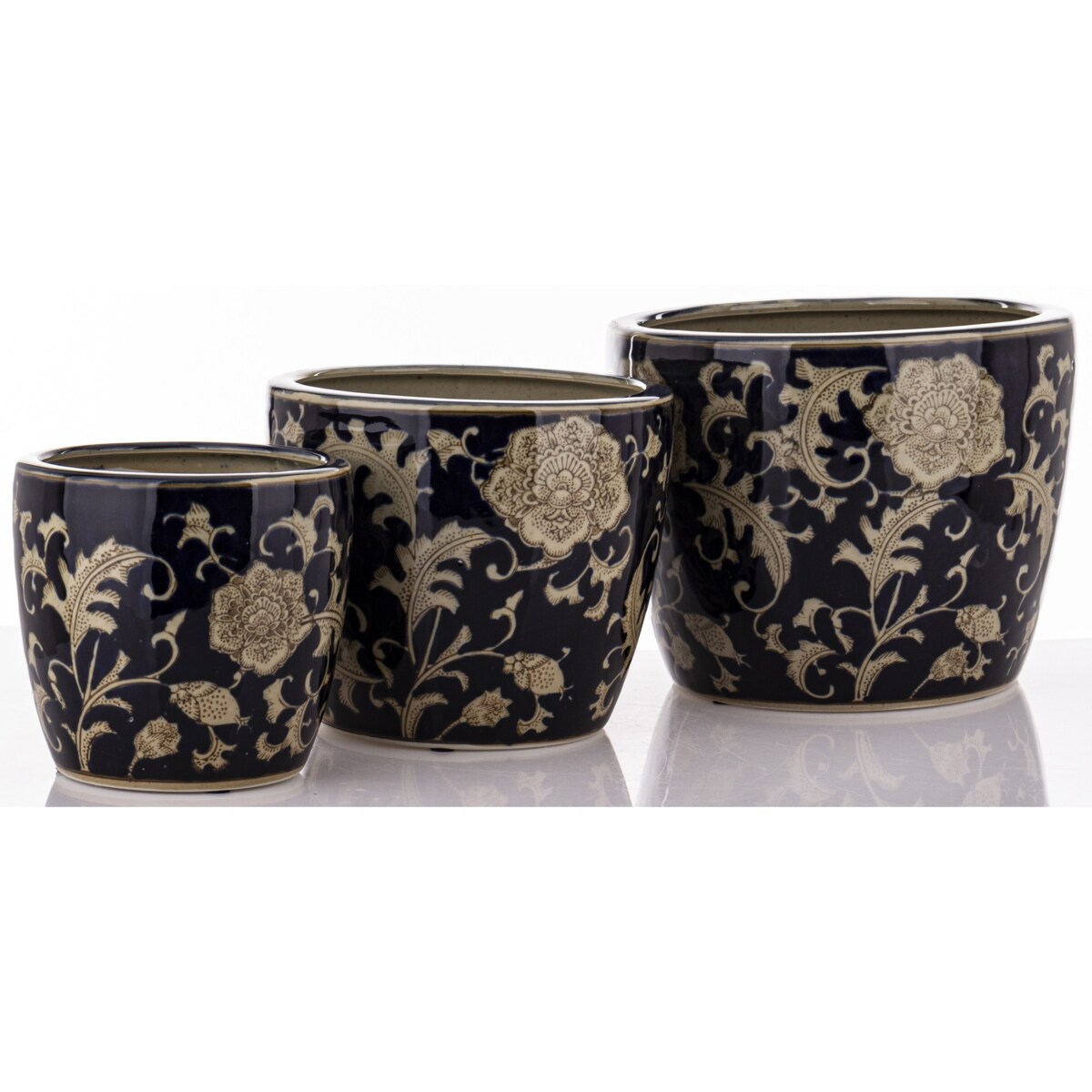 Osłonka 3 szt. ceramiczna 20x26x26 i 18x21x21 i 15x16,5x16,5 cm MARISKA