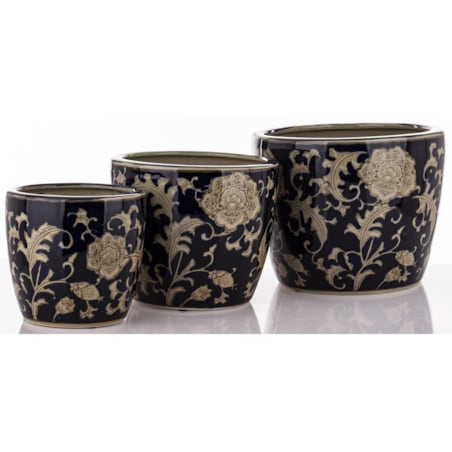 Osłonka 3 szt. ceramiczna 20x26x26 i 18x21x21 i 15x16,5x16,5 cm MARISKA