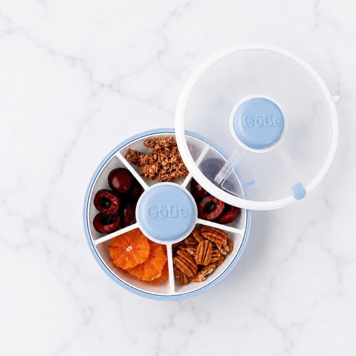 GOBE SNACK SPINNER pojemnik na przekąski, Macaron Blue