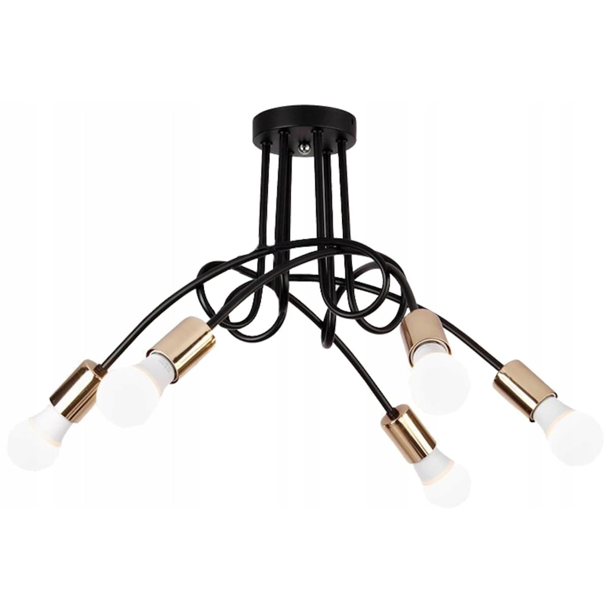 Lampa Sufitowa Wisząca Żyrandol Paradise 5 Złota