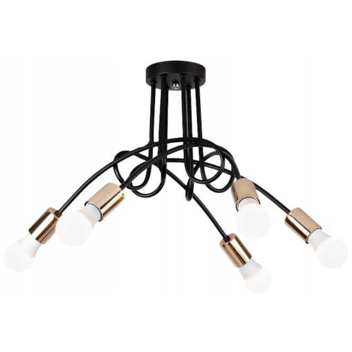 Lampa Sufitowa Wisząca Żyrandol Paradise 5 Złota