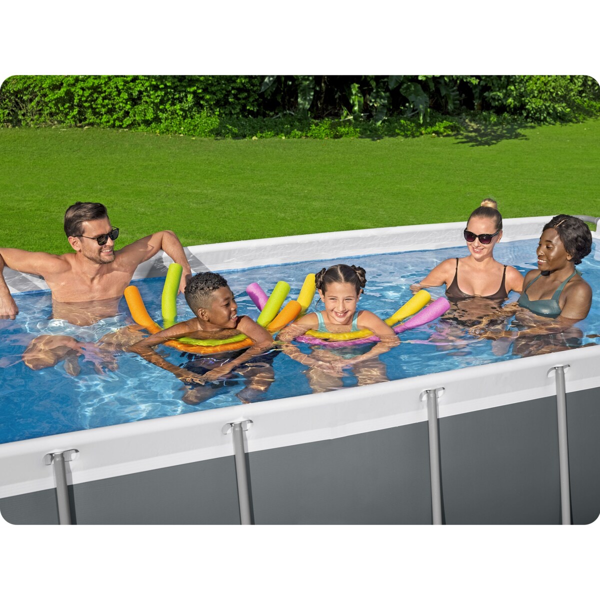 Basen ogrodowy stelażowy pompa piaskowa 404x201x100cm Bestway zestaw 10w1