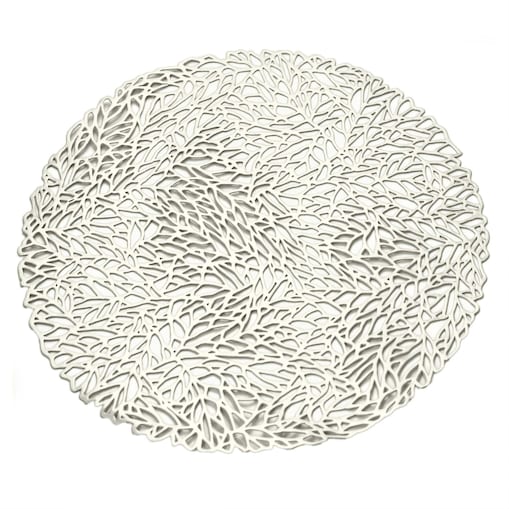 Podkładka Ażurowa Na Stół Mata Stołowa Pod Talerz Ozdoba 38 Cm Pvc Srebrna