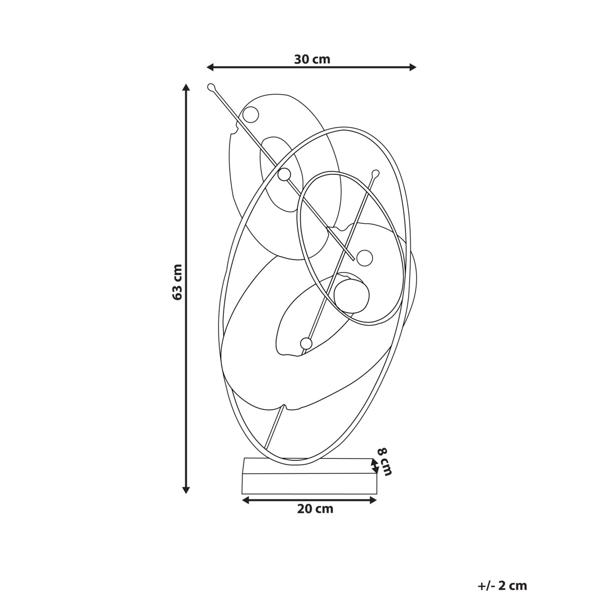 Figurka dekoracyjna LUSK Metal Złoty